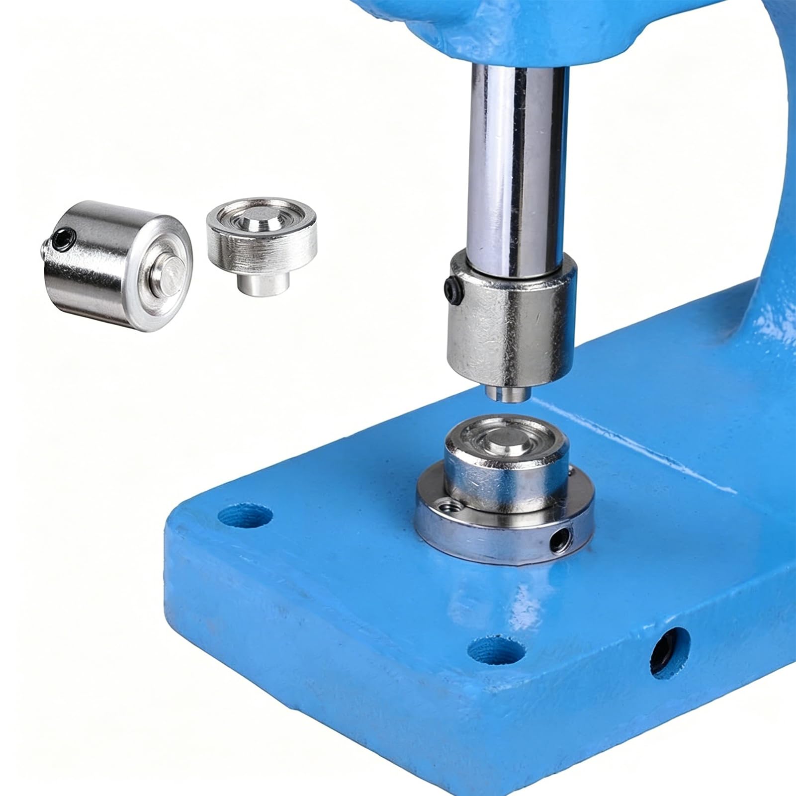 Ösenmaschine, Handpresse, Ösenmaschine mit 3 Stanzformen und 900 Stück Ösen 6/9,5/12 mm, DIY manuelle Schnappösenpresse Werkzeuge mit Stoff, Leinwand, Leder, Kunstleder, Gold