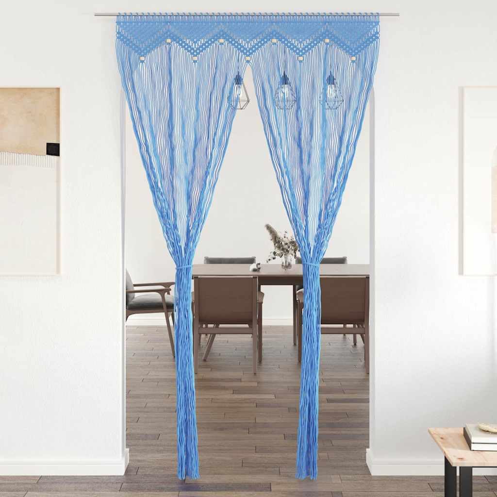 Rideau Macramé Bleu 140 x 240 cm