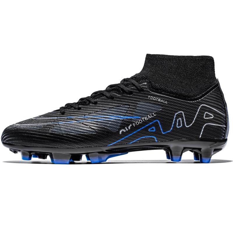 Men's Soccer Shoes Football Cleats High-Tops Lace-Up Non-Slip Spikes Indoor Outdoor Sports Athletic Baseball Lacrosse Sneaker