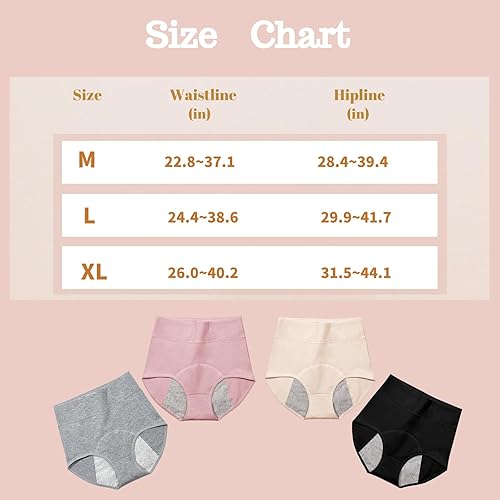 Miniatura 8 de Ropa interior para incontinencia lavable para mujer, a prueba de fugas, cintura alta, bragas protectoras contra la incontinencia para fugas menores