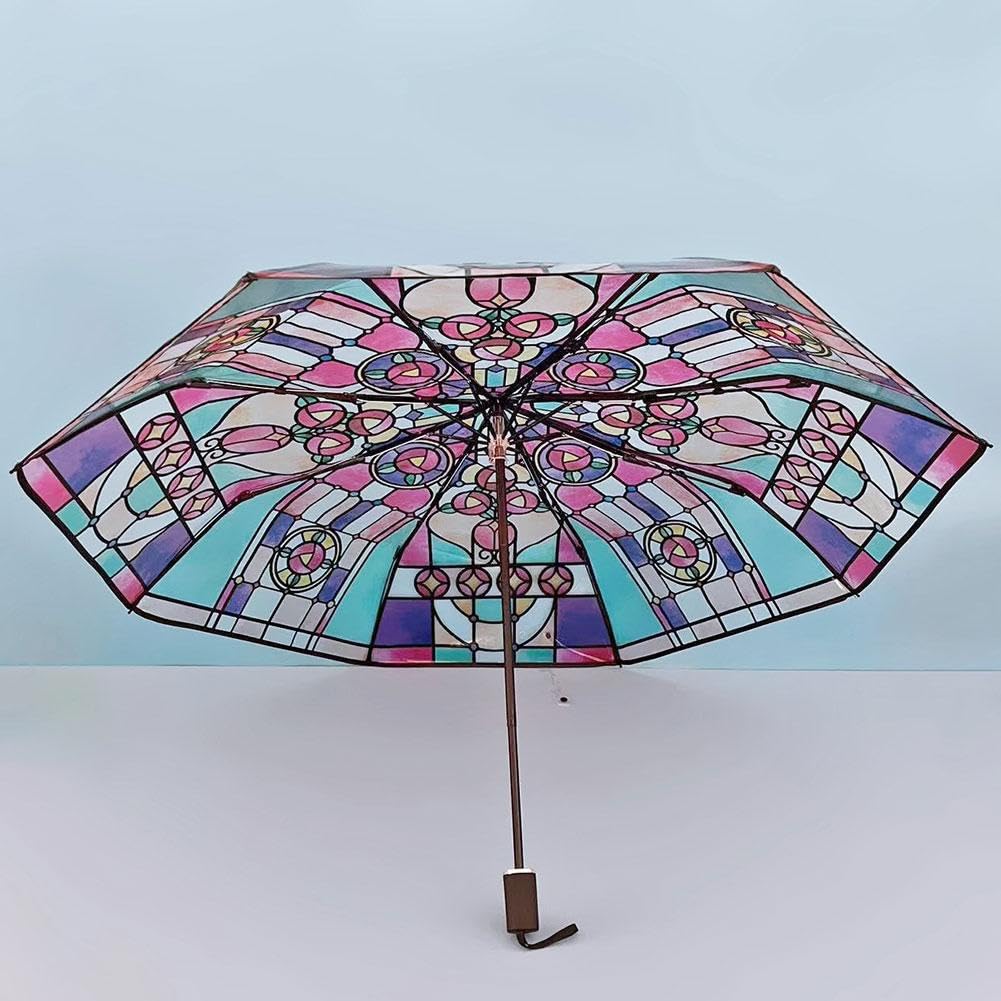 Ombrello automatico vintage in vetro colorato – Ombrello