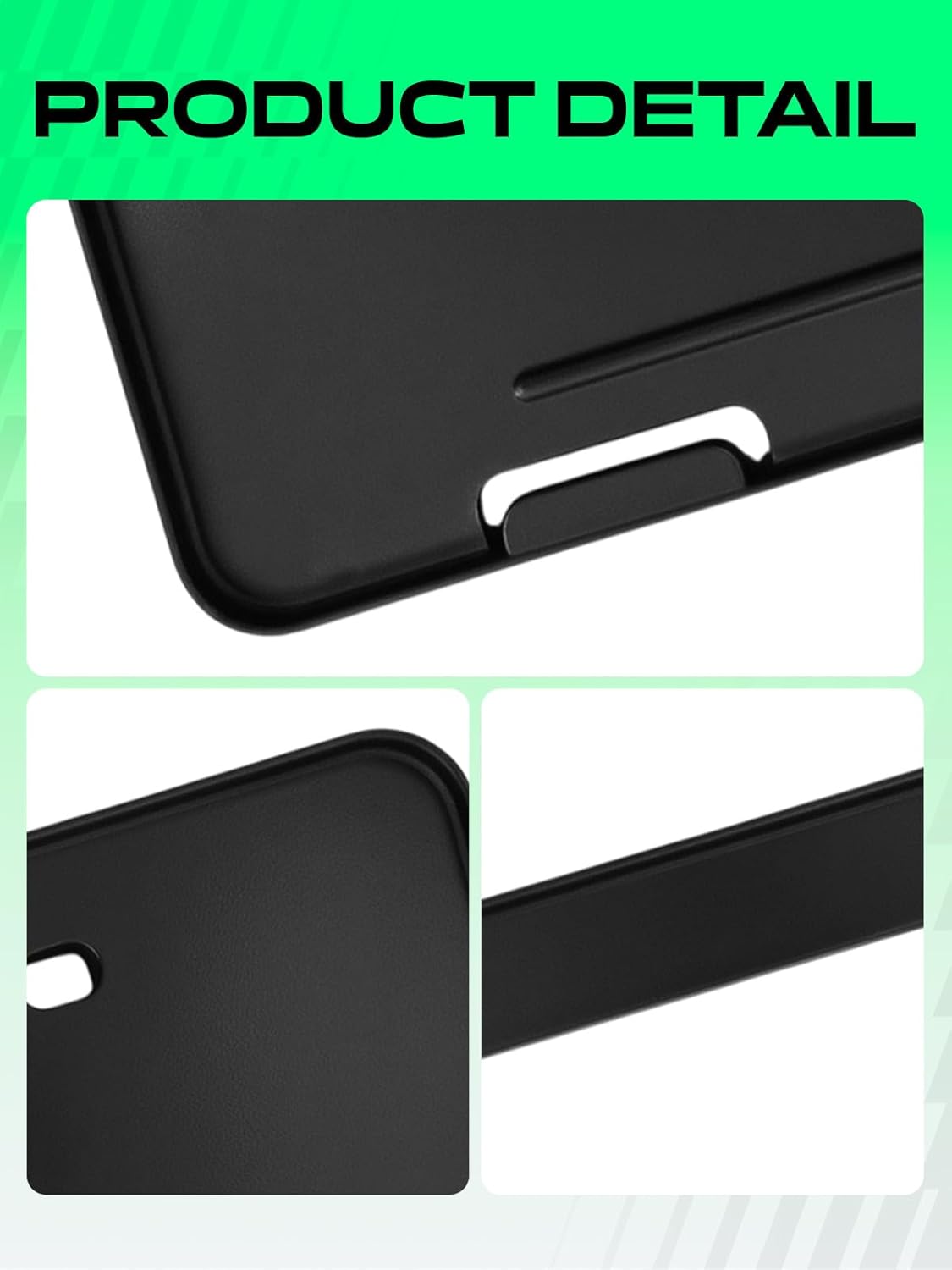 YHTAUTO Front License Plate Bracket w/o Screws Compatible with Toyota Sienna 2011-2017, Black Bumper License Plate Frame, No Drill Licence Plate Holder