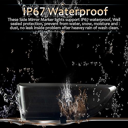 Miniatura 4 de D-Lumina Luces LED secuenciales de espejo lateral con señal de giro para lente ahumada compatible con Fo-rd Ranger T6 Raptor Wildtrak y Everest
