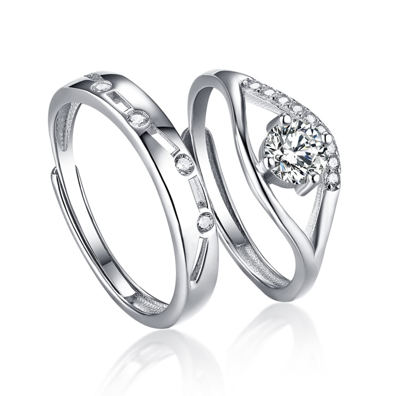 Bague alliance ajustable argent pour s'adapter à chaque doigt