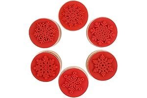 Wooden Snowflake Stamps for Card Making