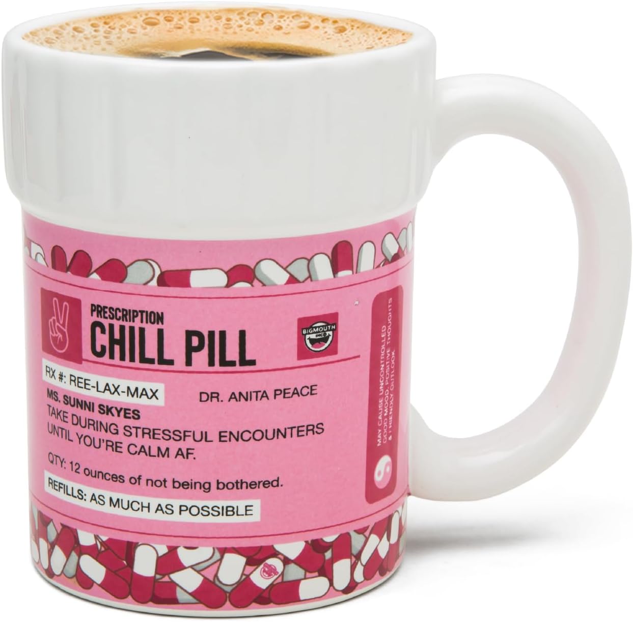 BigMouth Pink Chill Pill Mug, Pink, Small