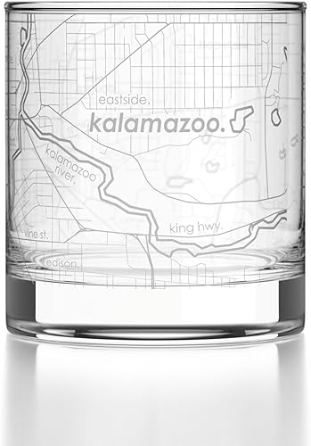 Miniatura 97 de Well Told Vaso de whisky grabado con mapa de Charleston, Carolina del Sur, vaso de rocas estilo antiguo (11 oz, transparente), vaso de whisky