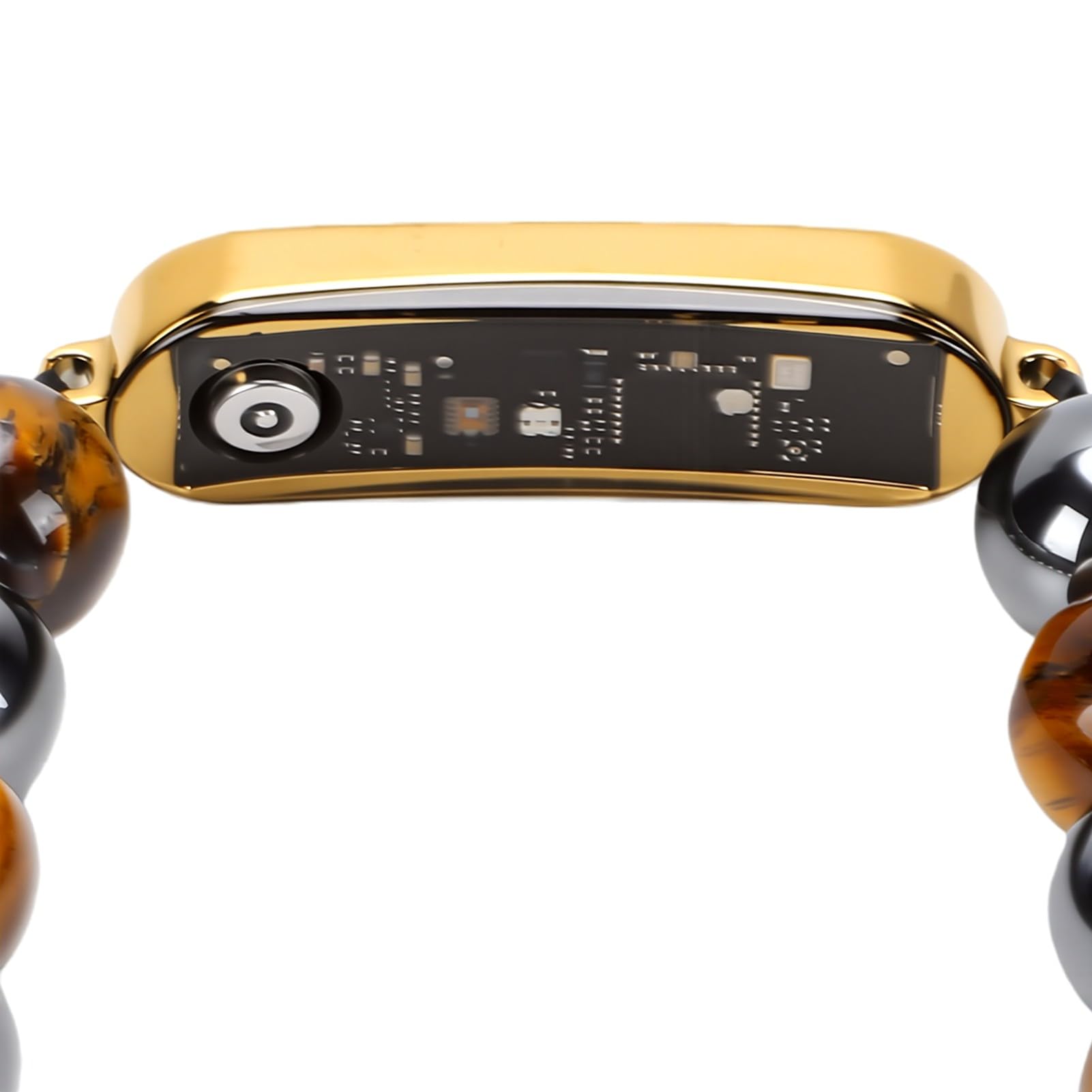 Annadue Bracciale Fitness Tracker Cristallo Smart, Braccialetto (d'oro) | Dotato di Funzione Impermeabile IP68 per il Monitoraggio del Sonno e Promemoria Chiamate, con Oltre 100 modalità Sportive