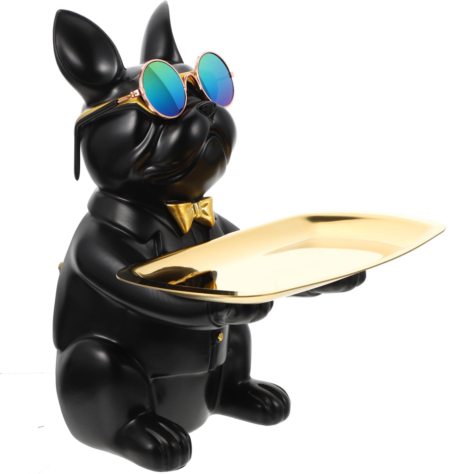 Bandeja de resina para llaves forma de perro vaciabolsillos decorativo de interior lavable