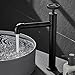 KDEGK Black Tall Retro Industrial Brass Faucet: Pipe-Style Vintage Vanity Hot-Cold Basin Mixer Tap(Black Short)