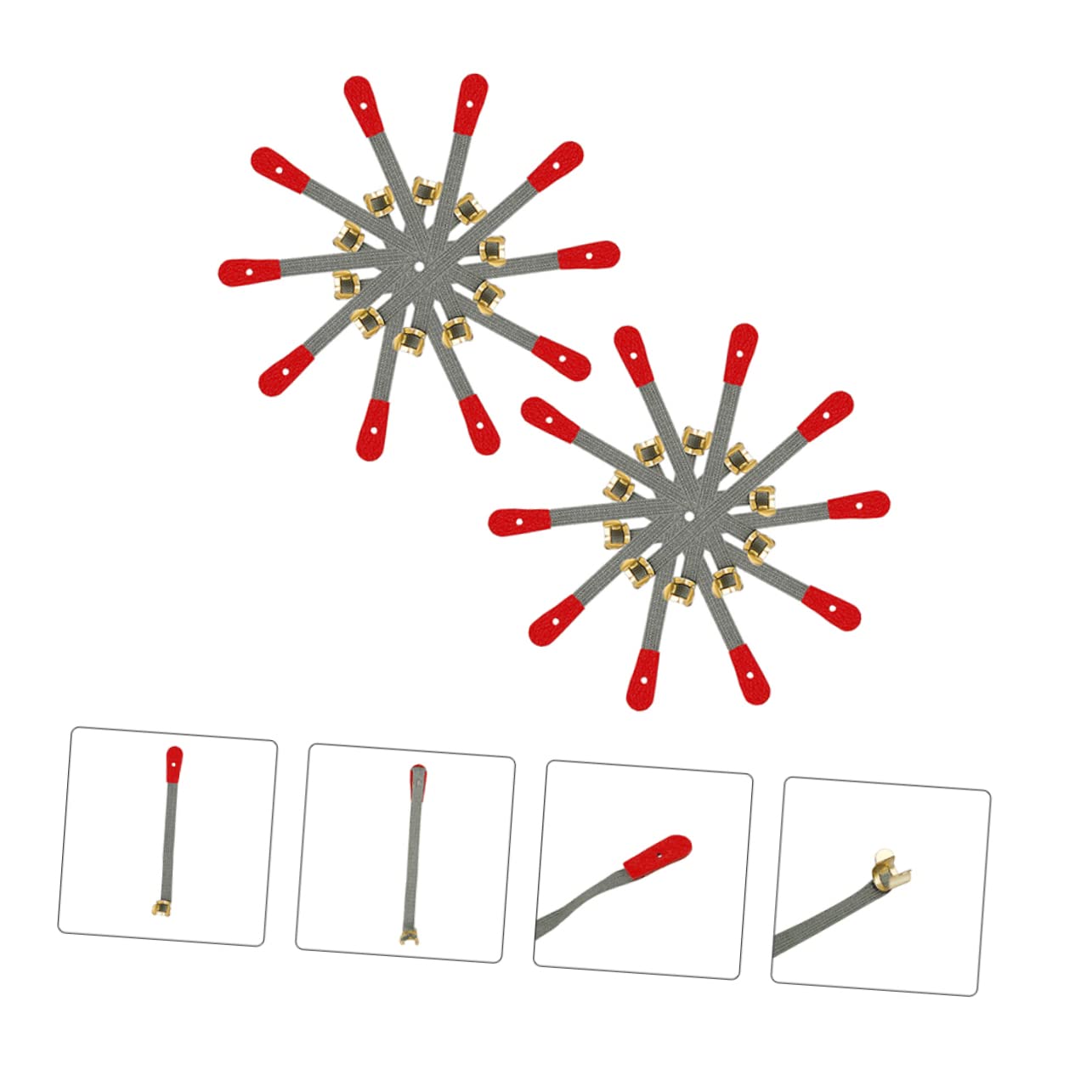 VANZACK 50Pcs Piano Tuning Mute Kit with Durable Climbing Straps Spring Clips for Accurate Sound Control Lightweight and Portable Piano Tuning Tools