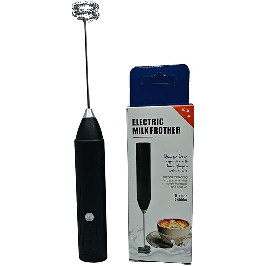 HOMZIE Rechargeable Milk Frother & Coffee Whisker with Dual Spring Tech | 1 Year Replacement Warranty | Free Coffee Frothing Recipe Book (Frother)