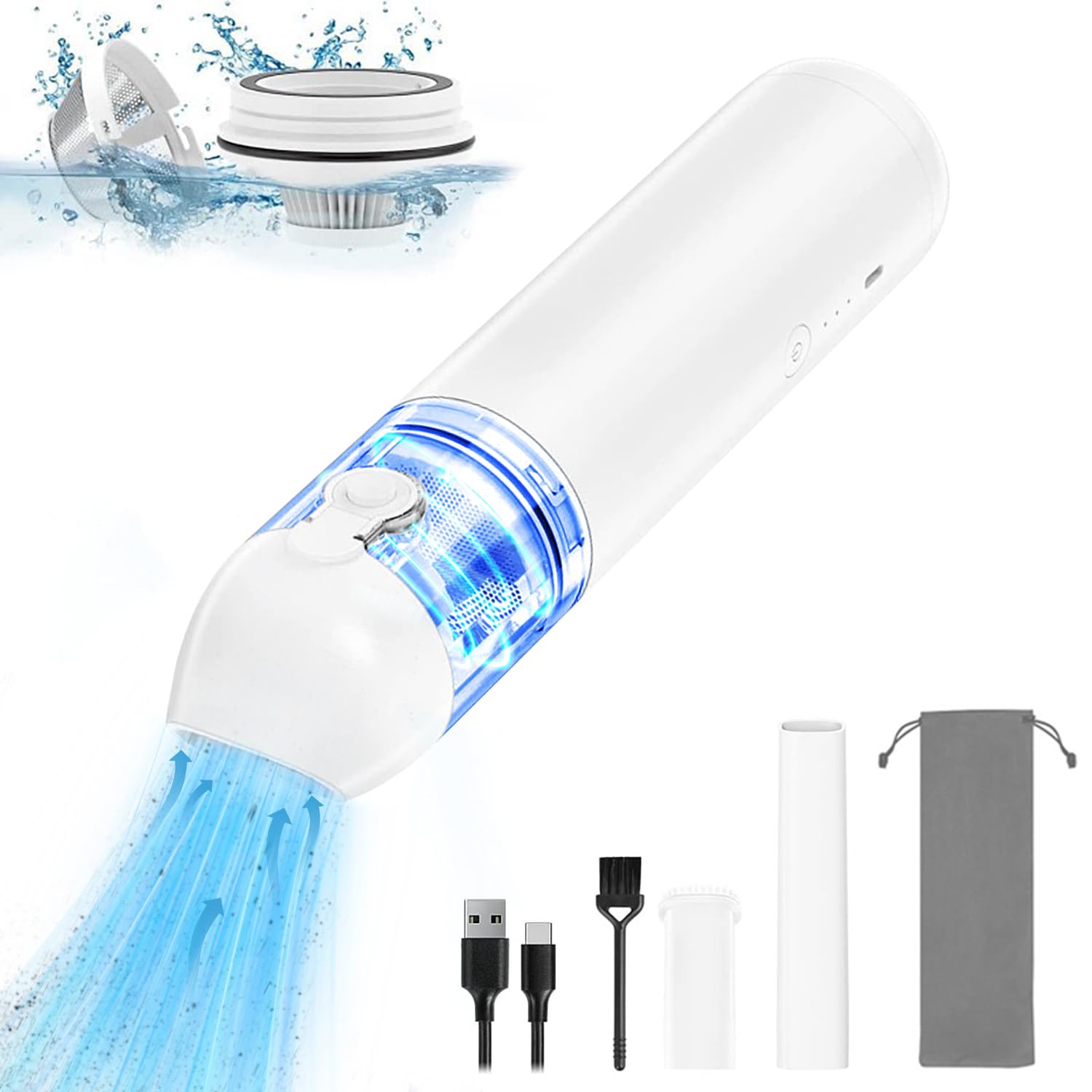 Amazon | HOTFIEN 15000PA ハンディクリーナー 車用掃除機 40分連続