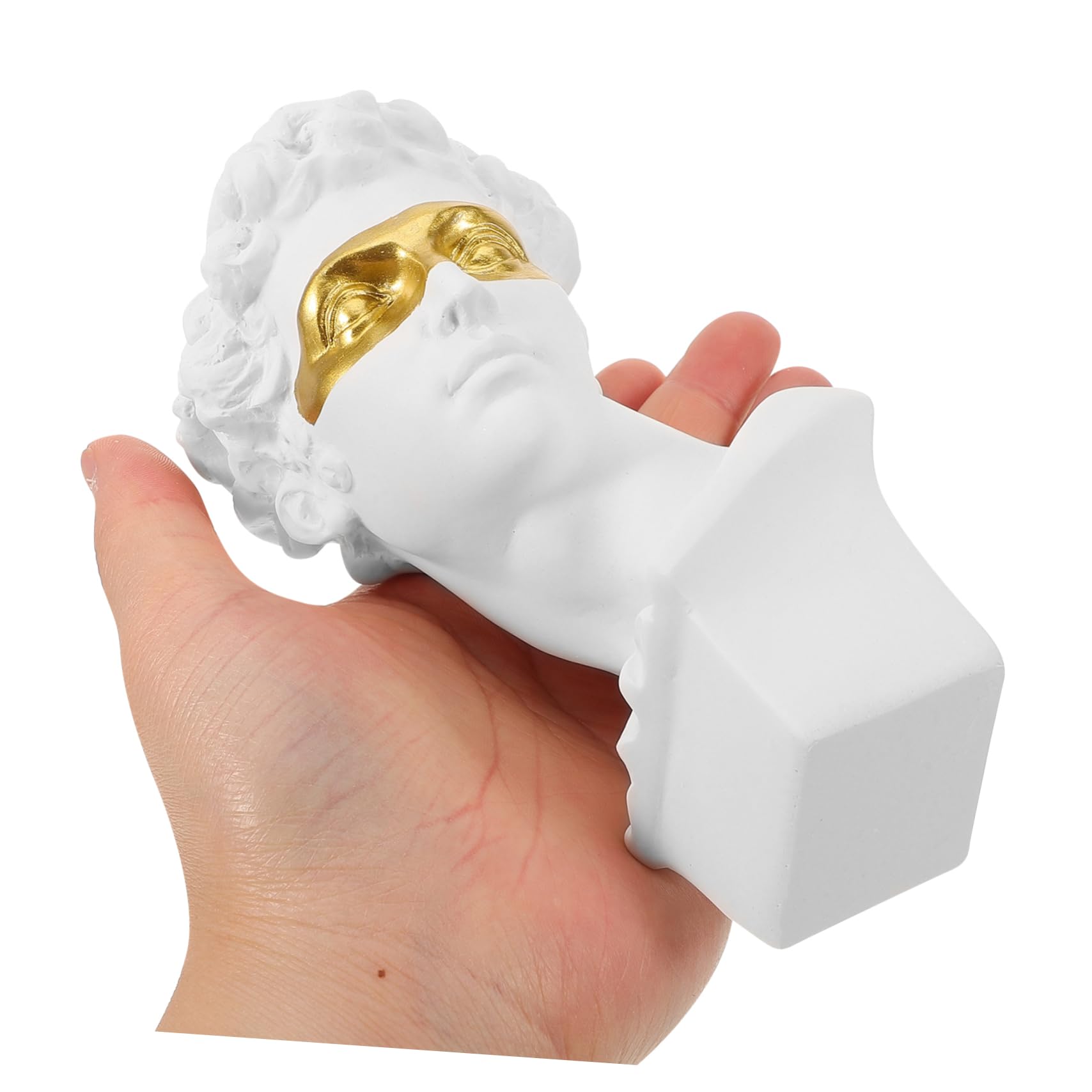 ERINGOGO Plaster Figure Teaching Ornament Decoration Bust Bust Statue Sculpture Desktop Decor Modern Prop Small Mini Figurine Home Decor Bust Statues Plaster Statue Decor White Resin