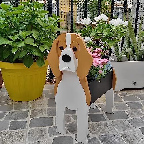 Dog Planter Plant Pot, Animal Flower Planter Pot For Garden Decoration, Premium Garden Succulent Plant Pots Cute Dog Design, Flower Pot For Garden Flower Cactus Office Home Decor Gift (D13) #TOP1