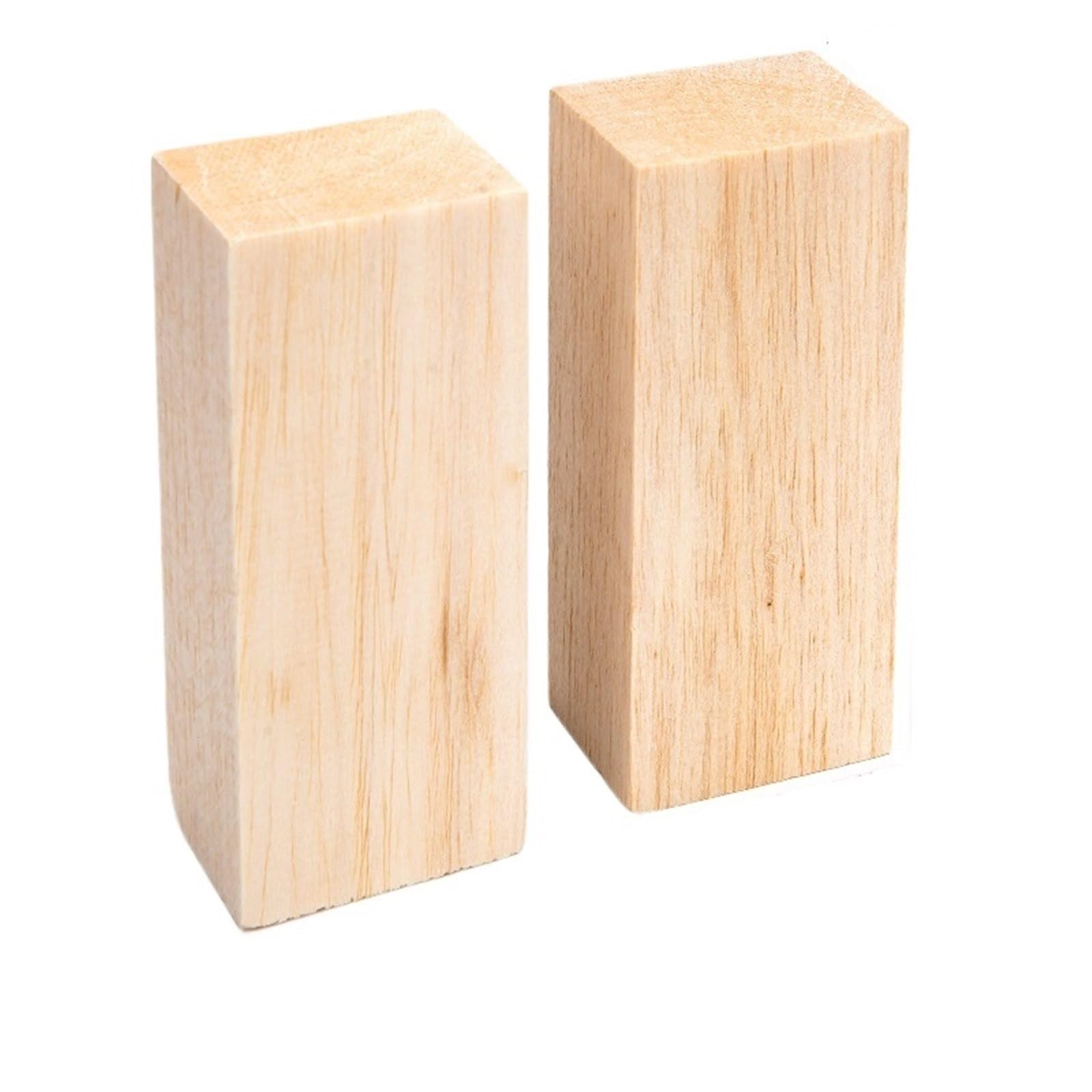 MRVAKDYDI Basswood Carving Blocks, Unfinished Basswood Carving Blocks Multiple Sizes for Craft(40x60x150mm 2Pcs)