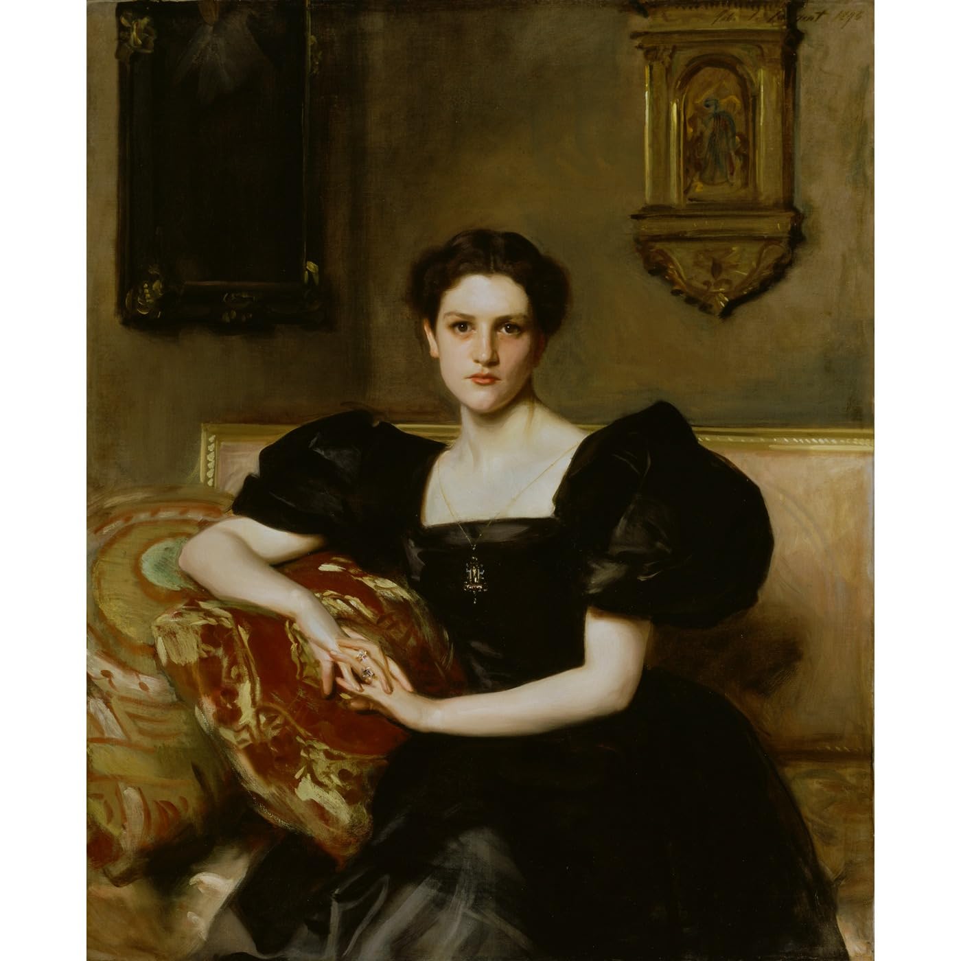 Riproduzione Fine Art su tela arrotolata - Sargent - Elizabeth Winthrop Chanler - 127 x 101 cm | Colori resistenti allo sbiadimento | Decorazione murale unica per interni moderni