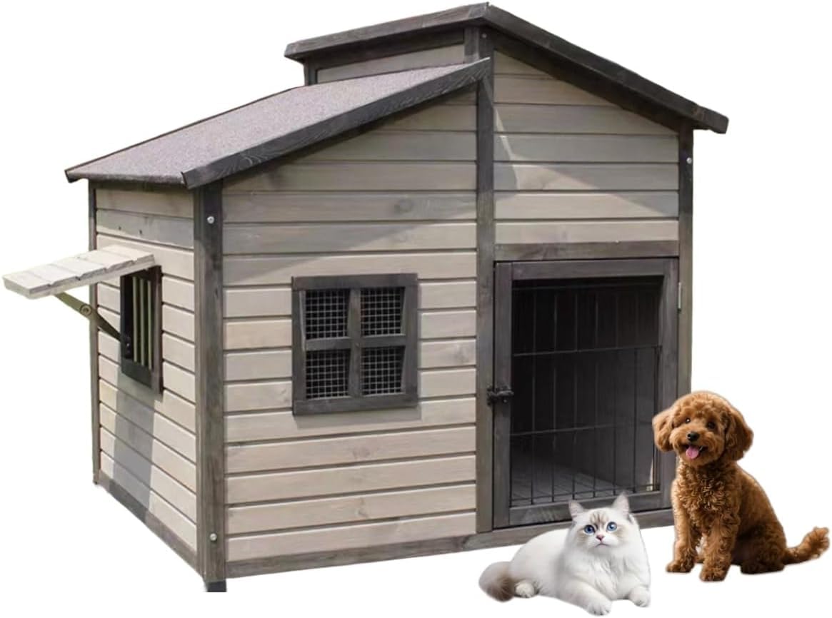 Amazon | TUIYIDUO 犬小屋 猫 ハウス ペットハウス 無垢材 ペット