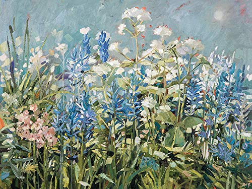 Toile imprimée 60 x 80cm Blue Summer Border pour décoration murale