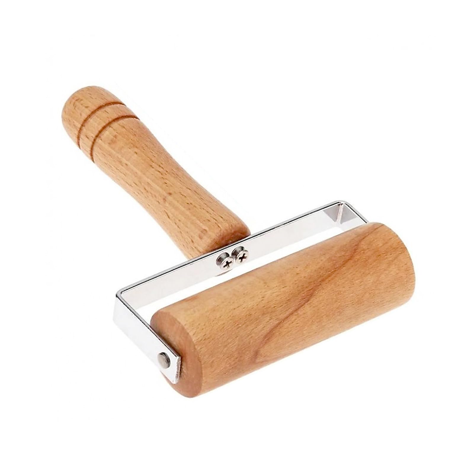 Rodillo pequeño de madera, rodillo de madera para pizza, antiadherente, tipo T, para cocina, prensa de masa de pizza, 4.7 x 6.5 in