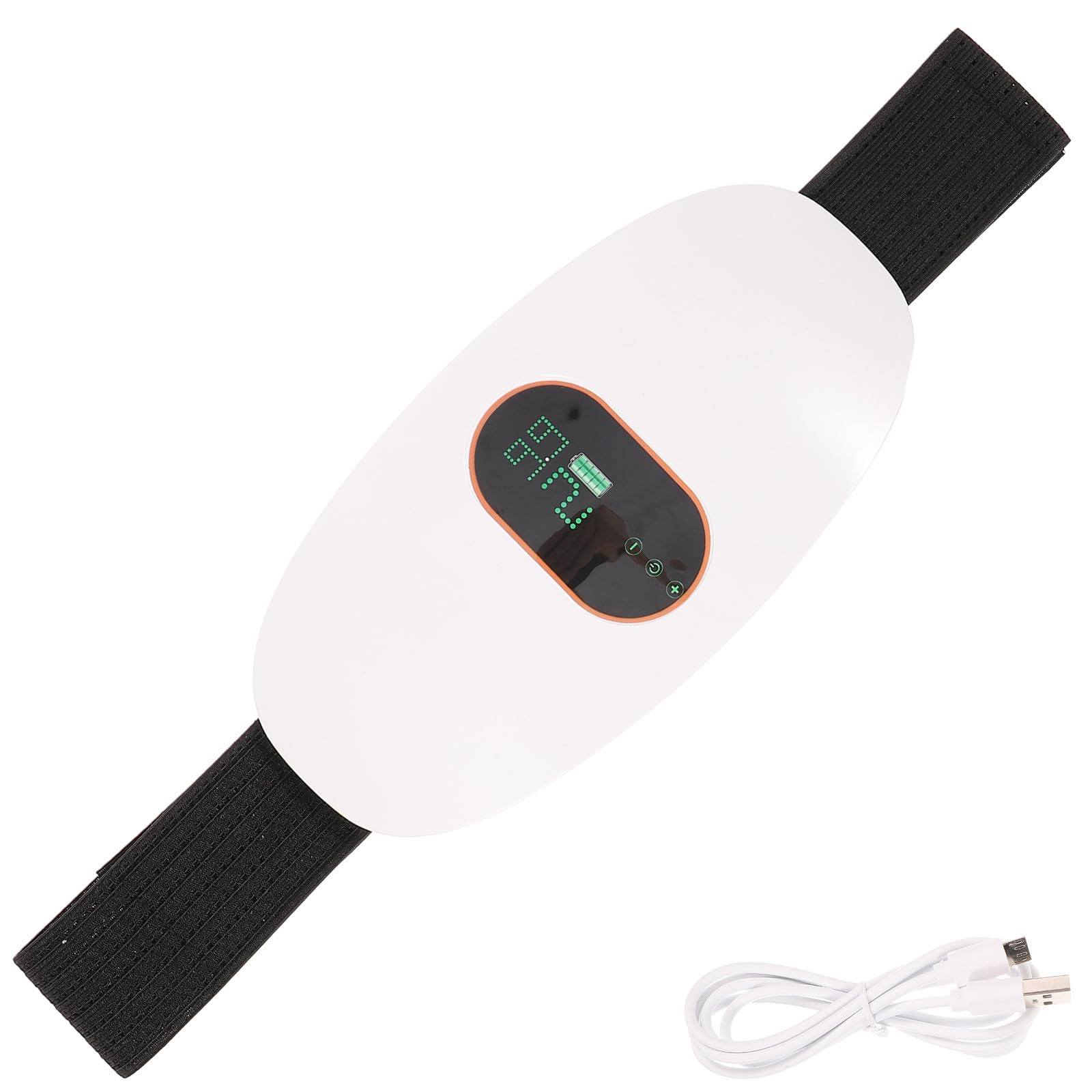 Cinturón de masaje abdominal eléctrico blanco BESPORTBLE para moldear abs en casa 8