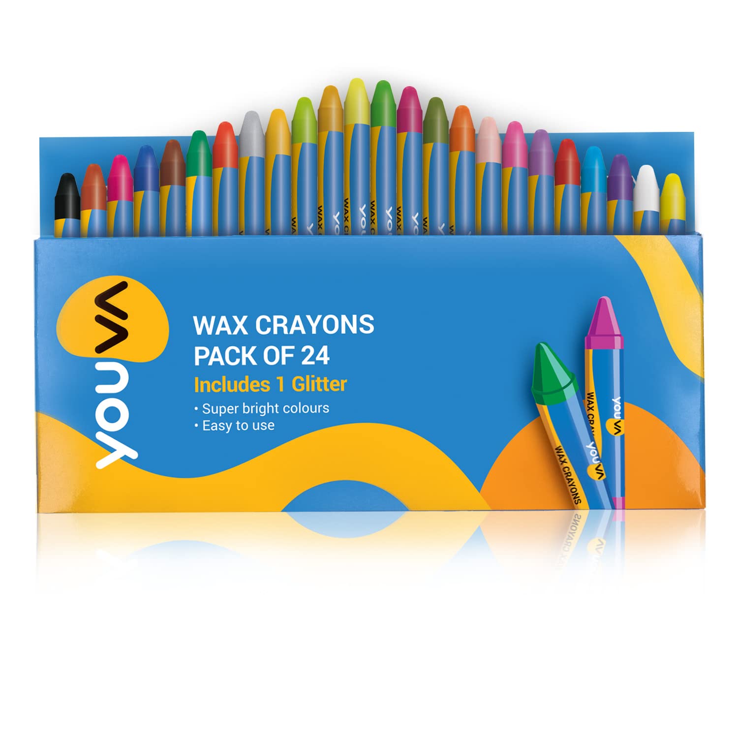 Navneet Youva | Wax Crayons | Pack of 24 | Set of 2