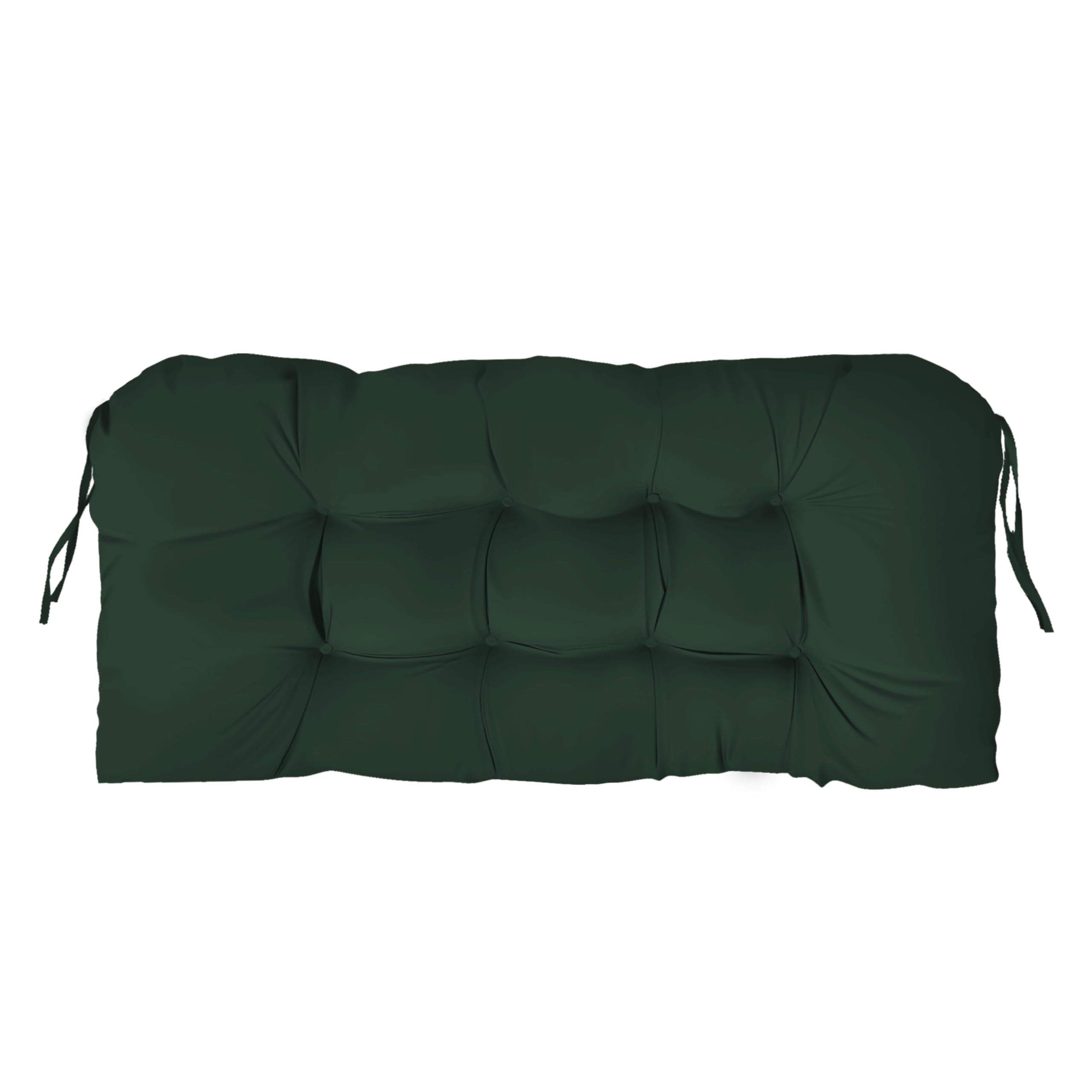 Outdoor Bench Cushion 41x19x4 Inch with Ties Loveseat Pads, Dark Green