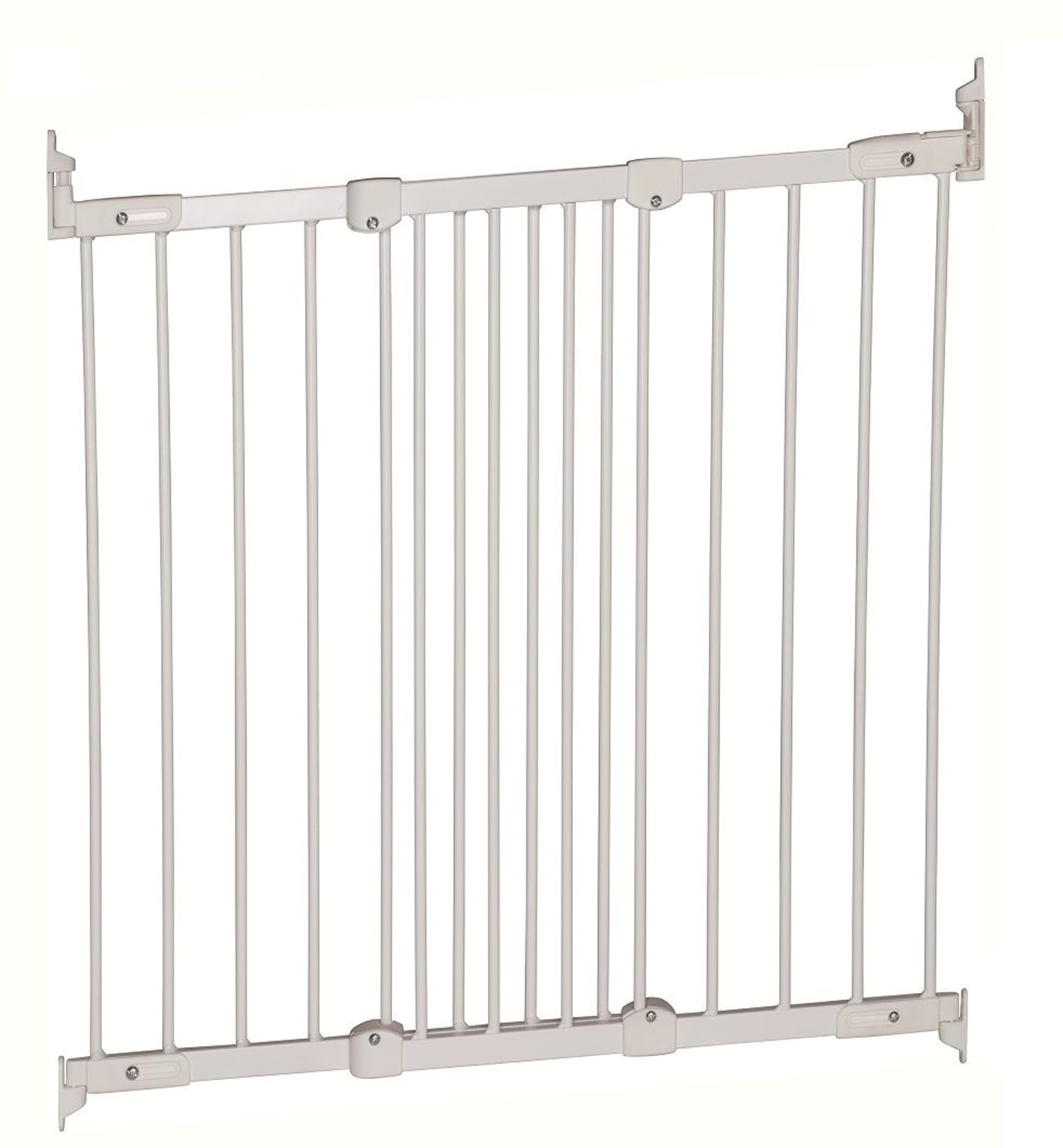 – Diagonal Fit Baby Gate - 67cm to 105.5cm, White Metal Multi Fit Stair Safety Barrier