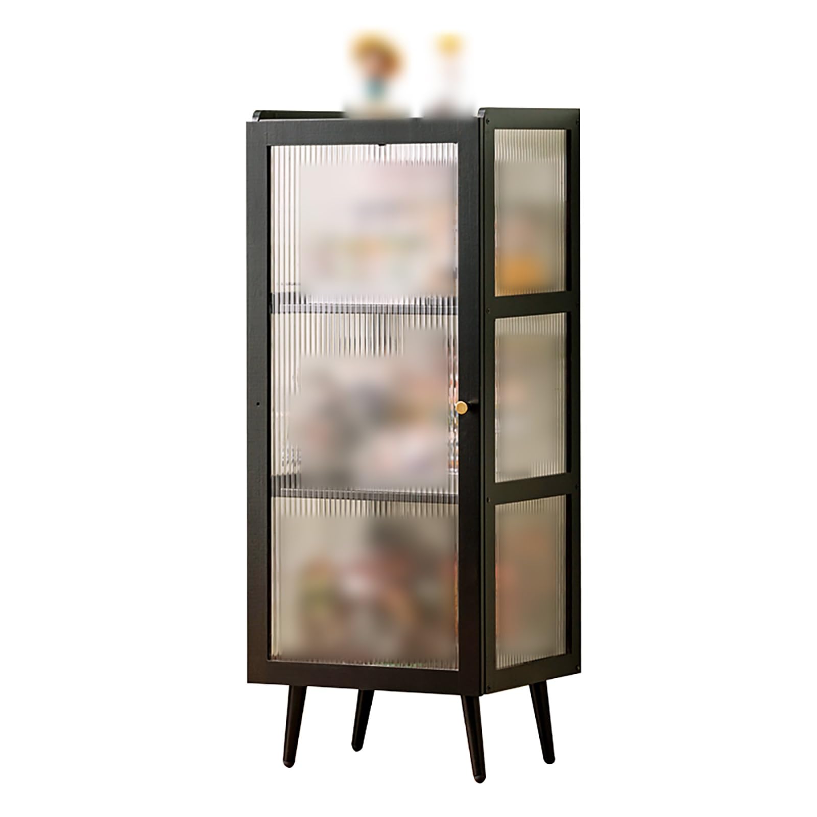 Curio Display Cabinet, Trophy Case Display Racks for Collectibles, Display Case with Acrylic Cabinet Door, Bamboo Bookcase, Kids Bookcase for Bedroom, Reading Nook, Toddler's Room(42*33*107cm/16.5*13.