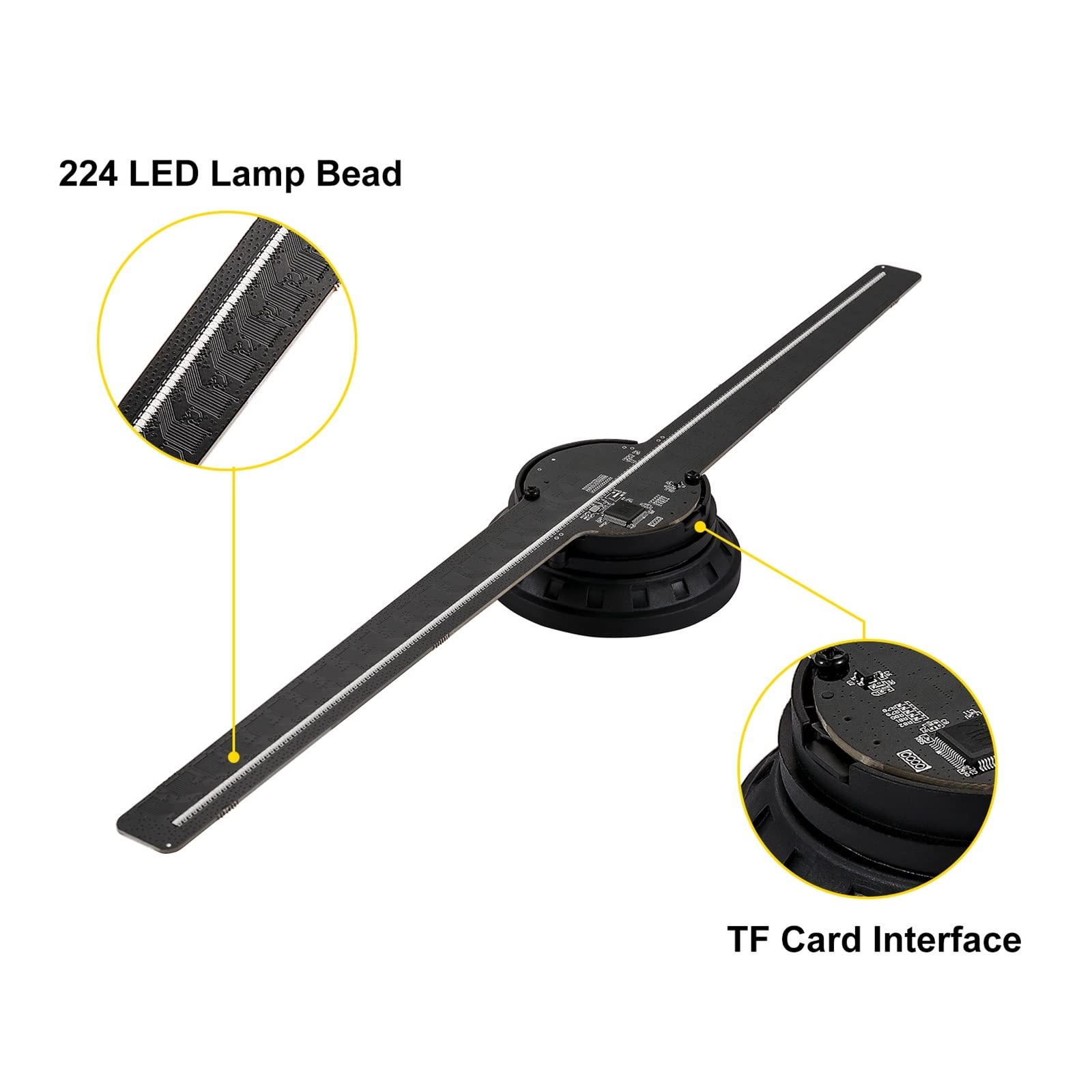 Wentylator z hologramem 3D 3D Hologram Wentylator Wyświetlacz Naścienny Wifi Led Znak Holograficzny Lampa Odtwarzacz Obrazowania Powietrza Hologram Wentylator Projektor