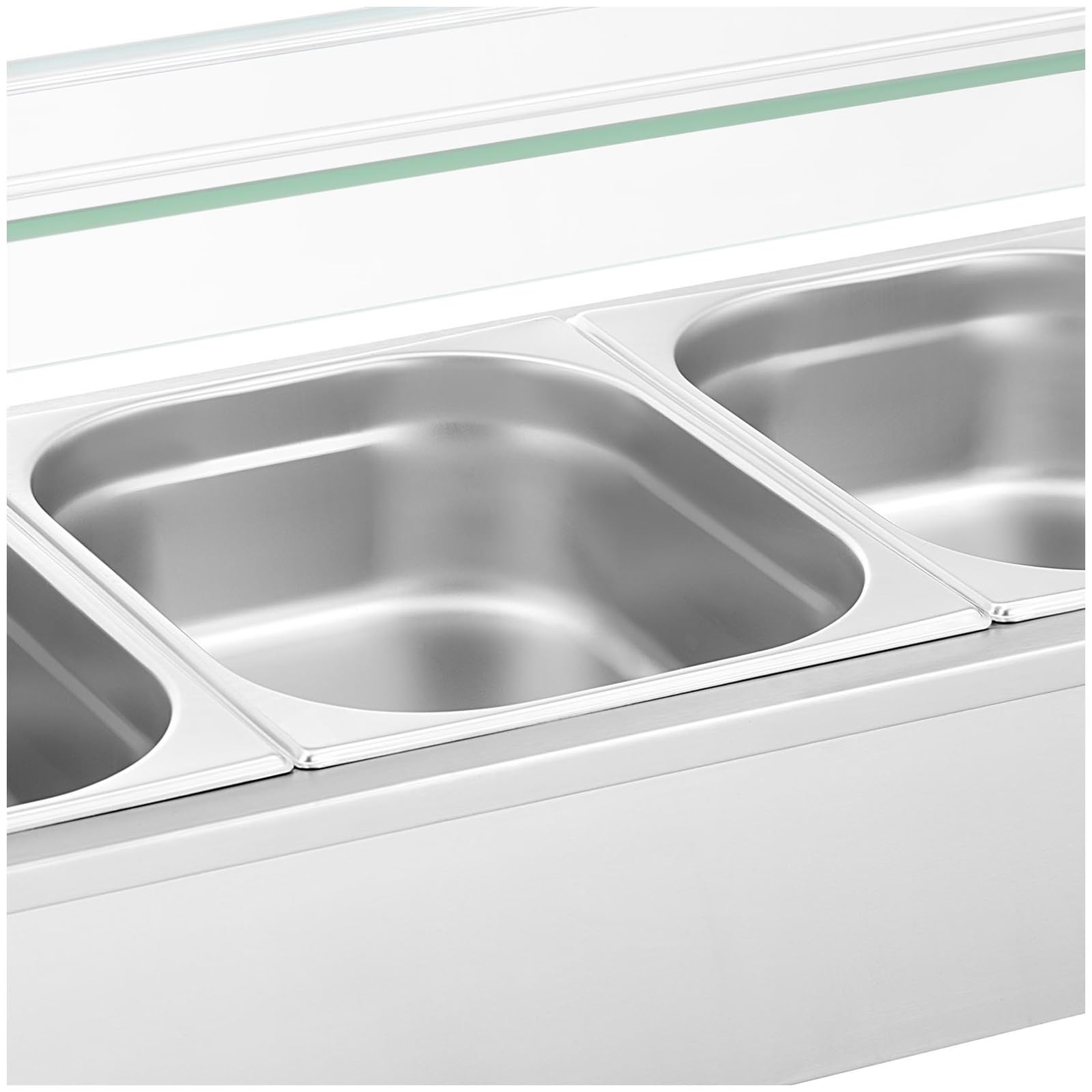 Royal Catering Baño María Profesional para Hostelería RCBM_GN1/2_2 (Potencia: 2000 W, Cantidad de contenedores GN: 3, Volumen total: 3 x 6 L)