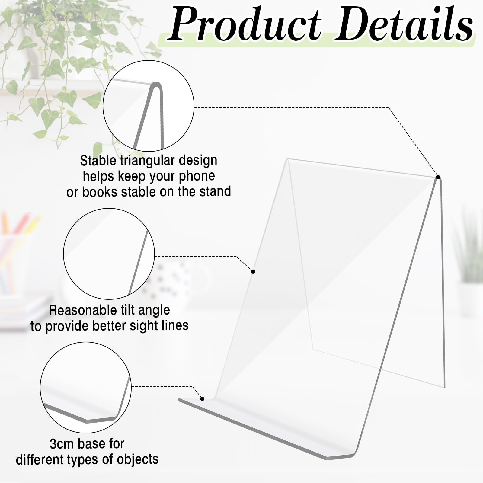 Portapiatti In Acrilico Trasparente - Set Da 12 Pezzi Regolabili Per Esposizione - Foto 5