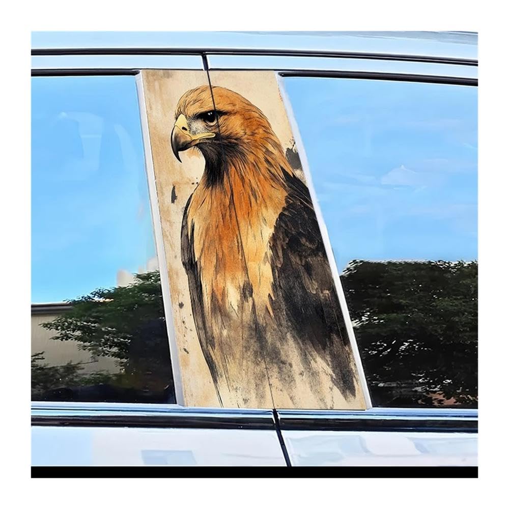 Car Parts 2pcs Car B-Pillar Sticker Eagle Pattern Scratch Resistant Film