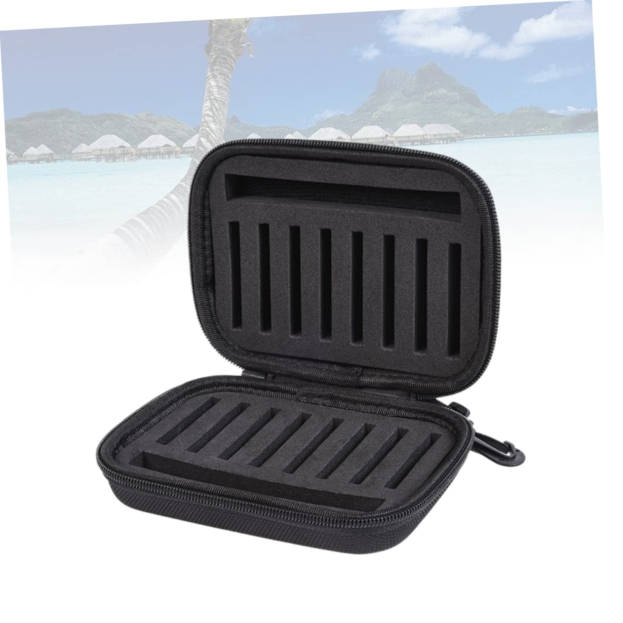 POPETPOP 2 Stücke Haken Tasche Pailletten Tasche Angeln Lockt Eva Liner Tragbare Lagerung Für Angler Schwarz