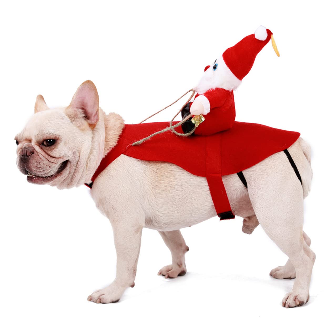POPETPOP 3 Pezzi Abbigliamento Per Animali Domestici Cappotto Per Cani Da Babbo Natale Costumi Da Festa Per Cani Rosso Taglia Vestito Per Animali Domestici
