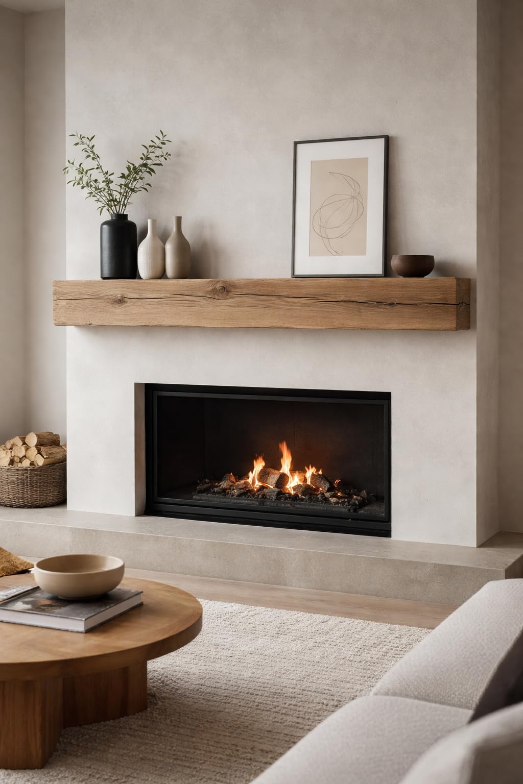 Trave da parete in rovere sostenibile, trave da parete sospese, in rovere massiccio, trave in rovere piallato per interni, viti incluse (100 cm)