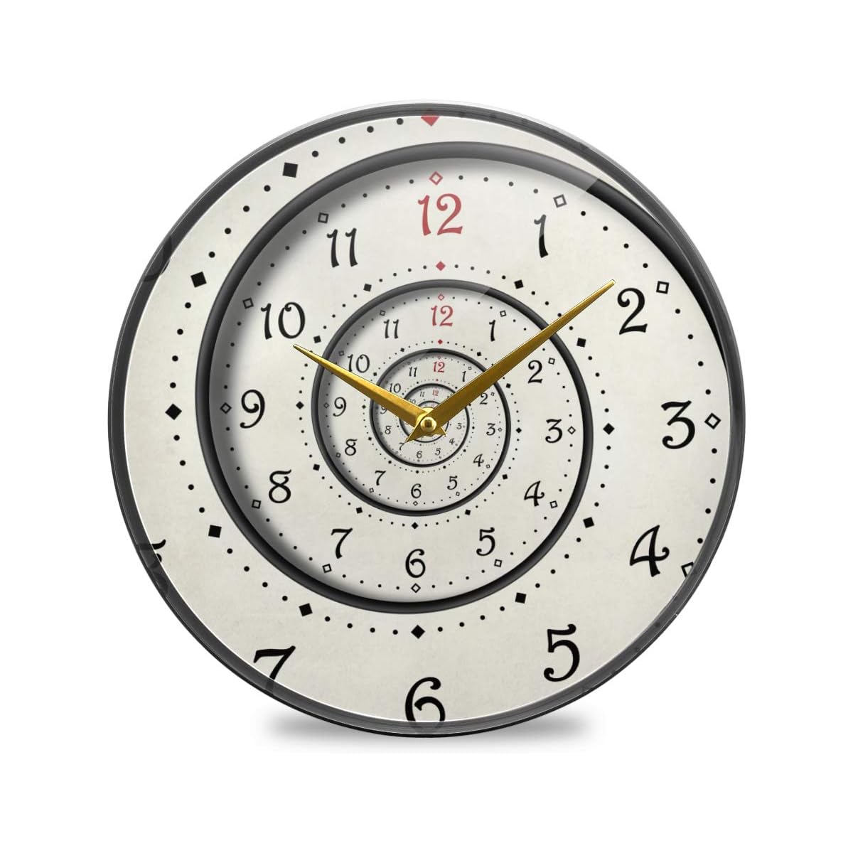 ALAZA Modern Silent Spiral Wall Clock