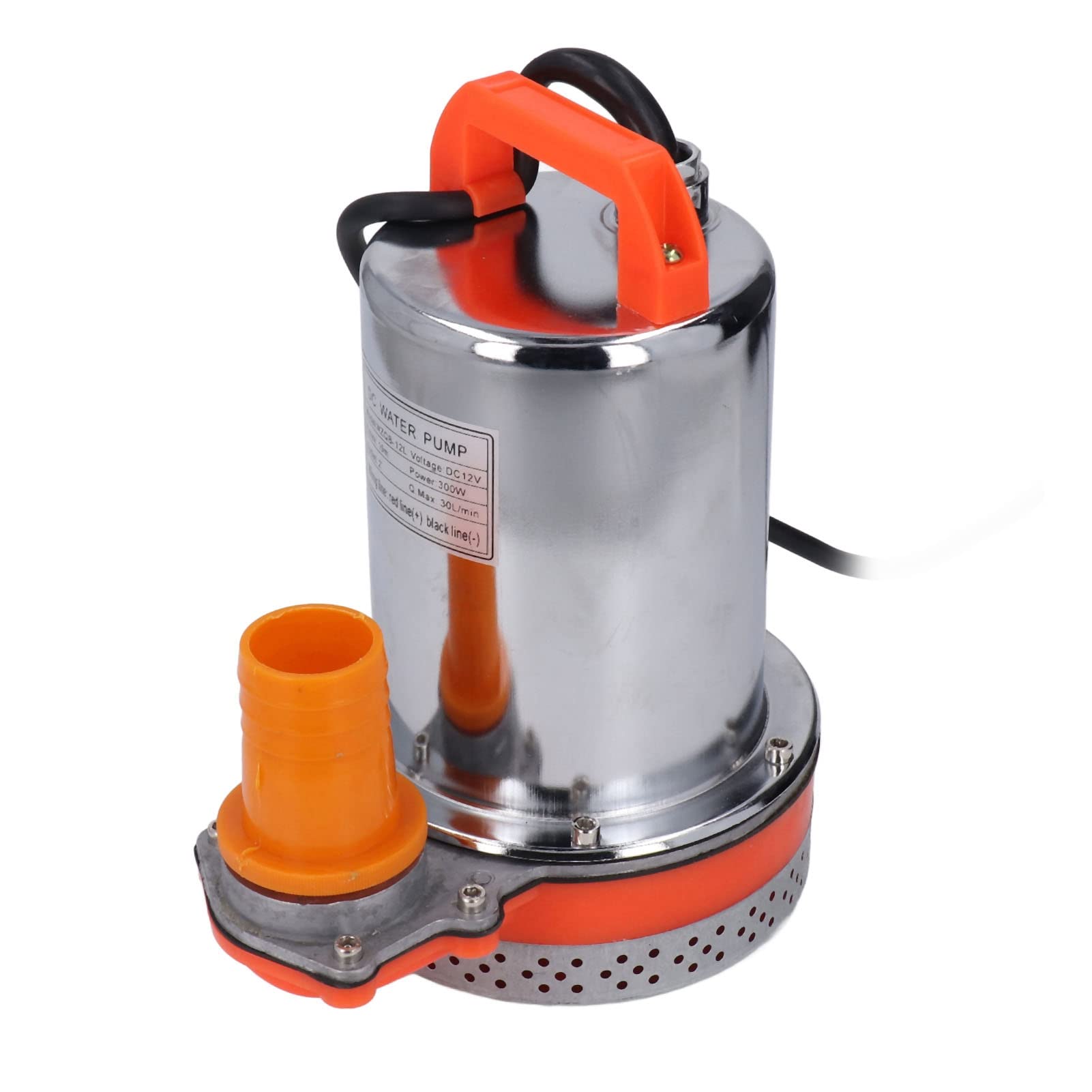 Fafeicy DC12V 300W Edelstahl-Tauchpumpe 30 L/min 32,8 Fuß Hub Vollkupfermotor mit Wirbelnder Gegenstromtechnologie für die Gartenbewässerung Autowäsche