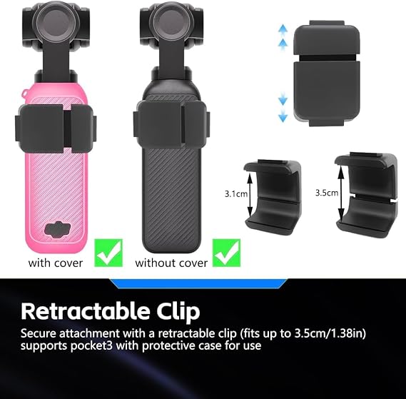 Light for DJI Osmo Pocket 3, Magnetic Mini Lights Portable Vlogging Camera Fill Light Fits Pocket 3 Camera, 300mAh 6000K 60 LUX CRI 95 8pcs Cold Warm lamp Beads Brightness (2 Lights)