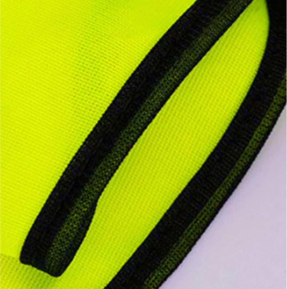 Chalecos Reflectantes de Alta Visibilidad, Chaleco Reflectante Multibolsillos con Cremallera Verde L