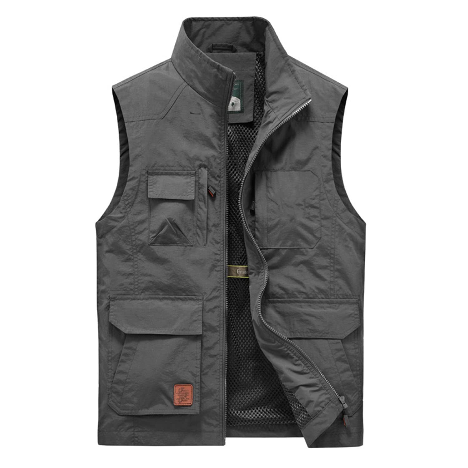 Chaleco Multibolsillos para Hombre Chaleco Transpirable Sin Mangas Chaqueta Casual Pesca Fotografía Chaleco Viaje
