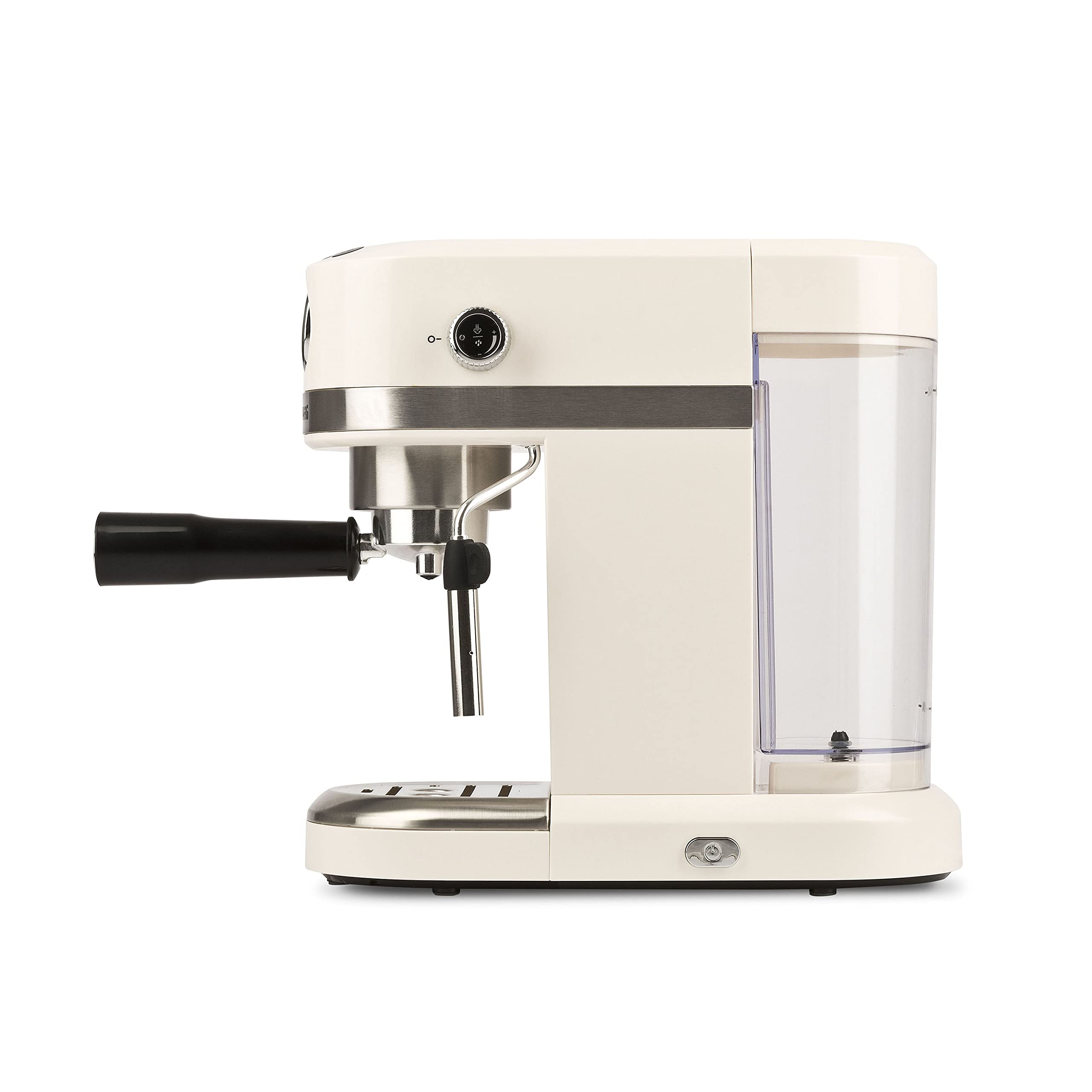 G3 Ferrari G10168 Amarcord Cafetera Espresso, 15 Bares, 1350 W, 1/2 Tazas, Termómetro, Calienta tazas, Depósito de 1,4 Litros, 3 filtros Inoxidables, Beige