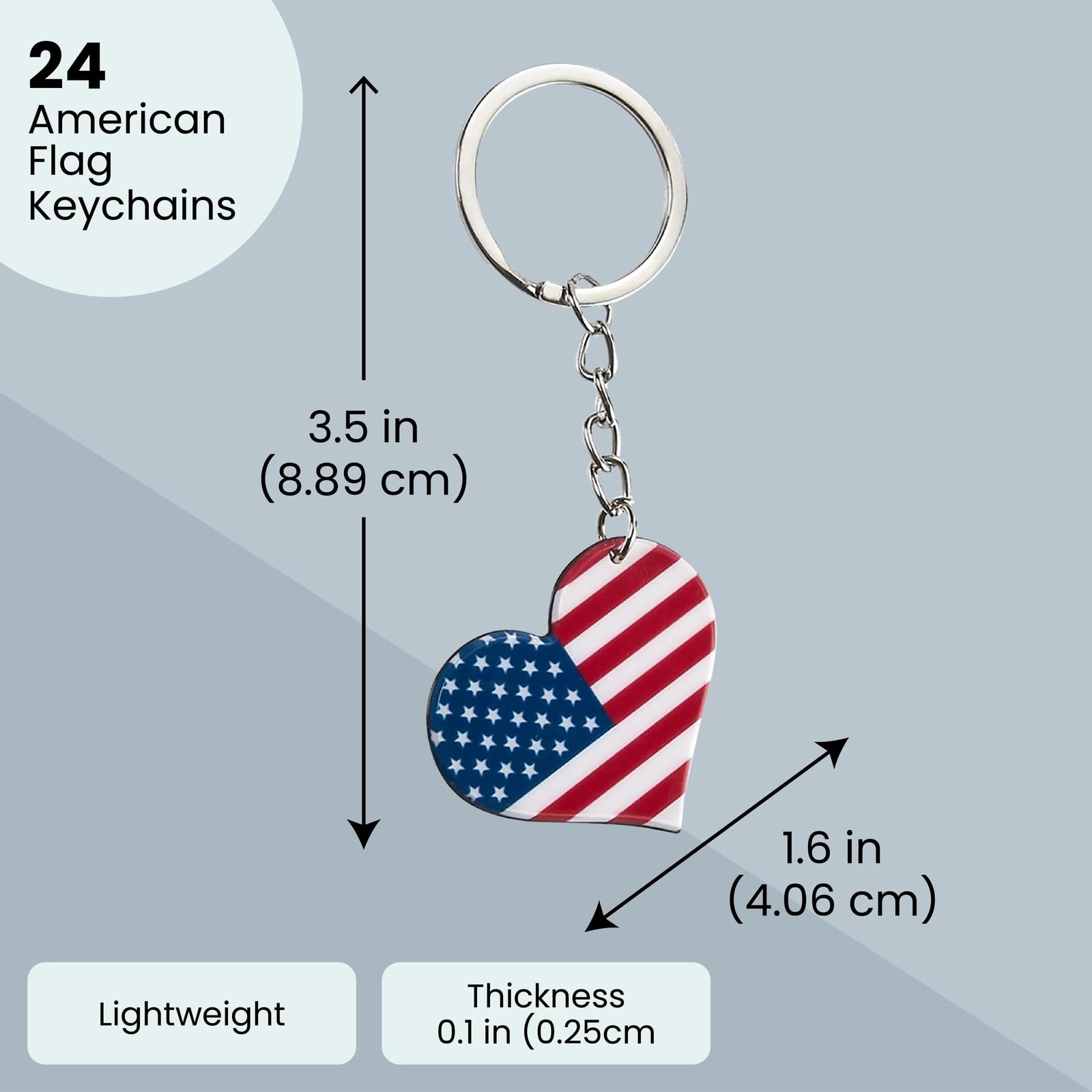 American Flag Keychain AP ARTSPER Official s Set Of 4 Pack - USA ...