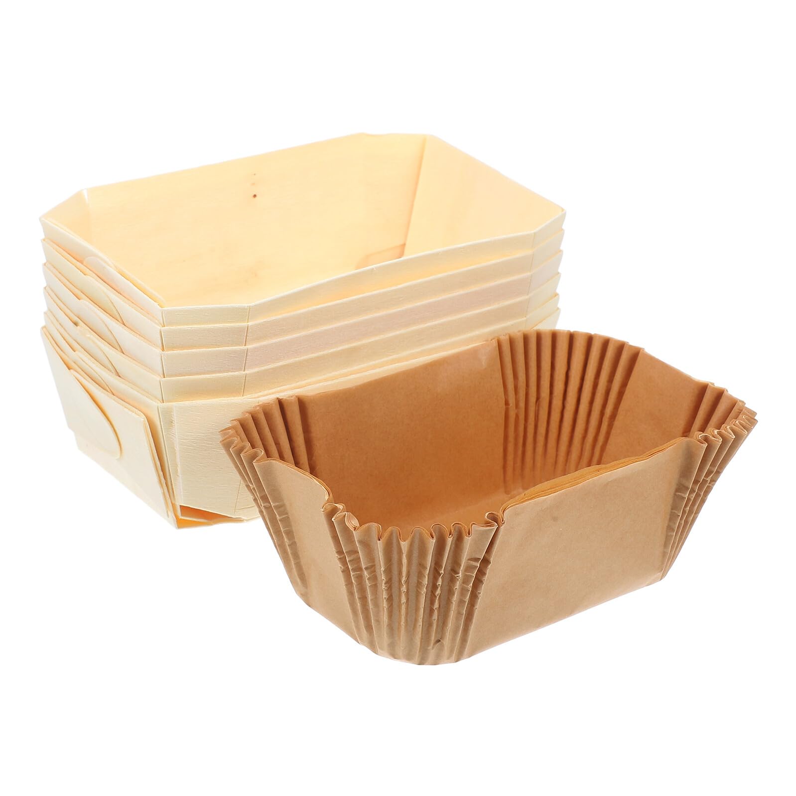 Moldes rectangulares de madera para hornear pasteles sándwiches y pan de molde de 140X95X50Mm