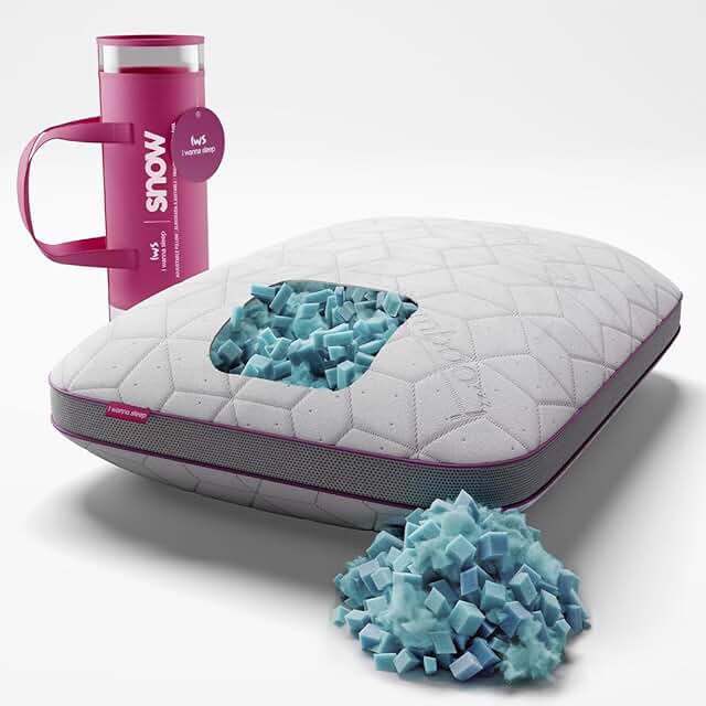 Travesseiro ajustável - i wanna sleep - snow® flocos de espuma r