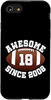 Vista 18 de Awesome Since 2008 18th Birthday Men Son American Football Case for iPhone 16