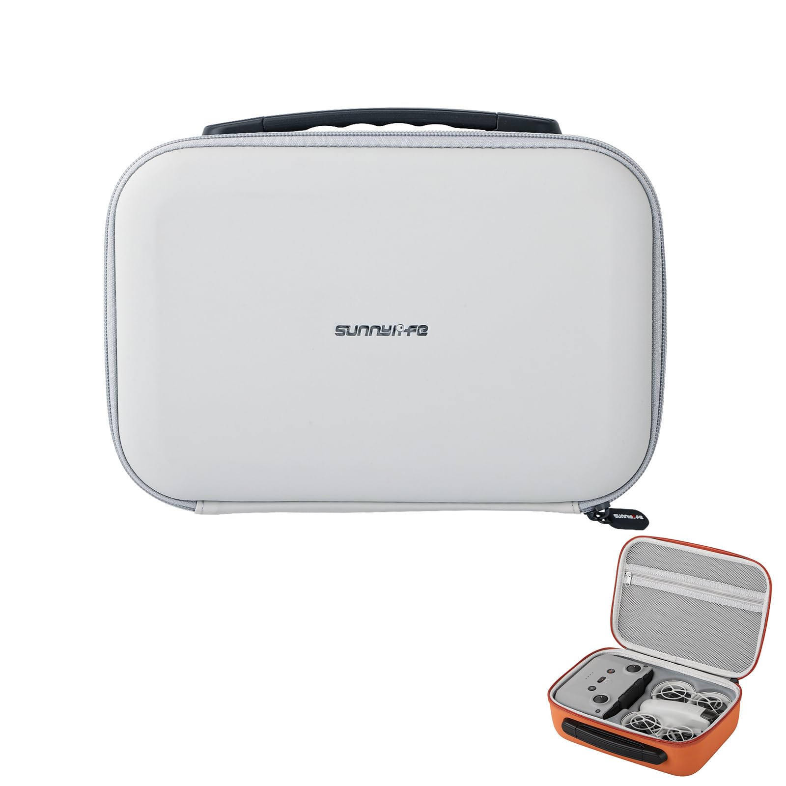 GOUKAWADA Portable Case for DJI Neo Hard Shell Travel Storage Bag for DJI Neo Drone Shockproof and Anti Fall Applicable to Storage Drone Remote Control Battery Charging Line Aceessories (Grey)
