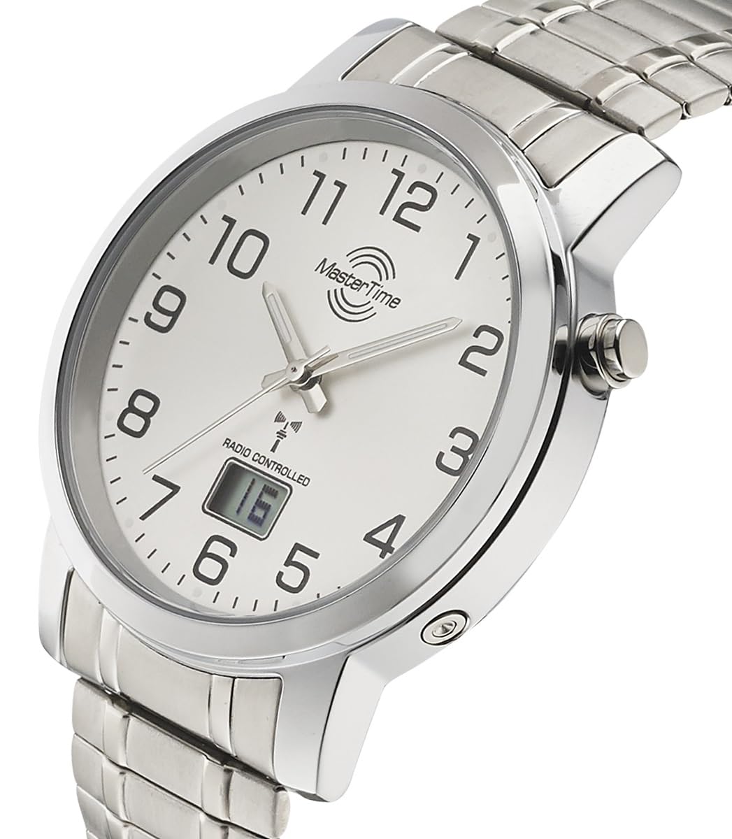 Master Time Funk Quarz Herren Uhr Analog-Digital mit Edelstahl Armband MTGA-10306-12M
