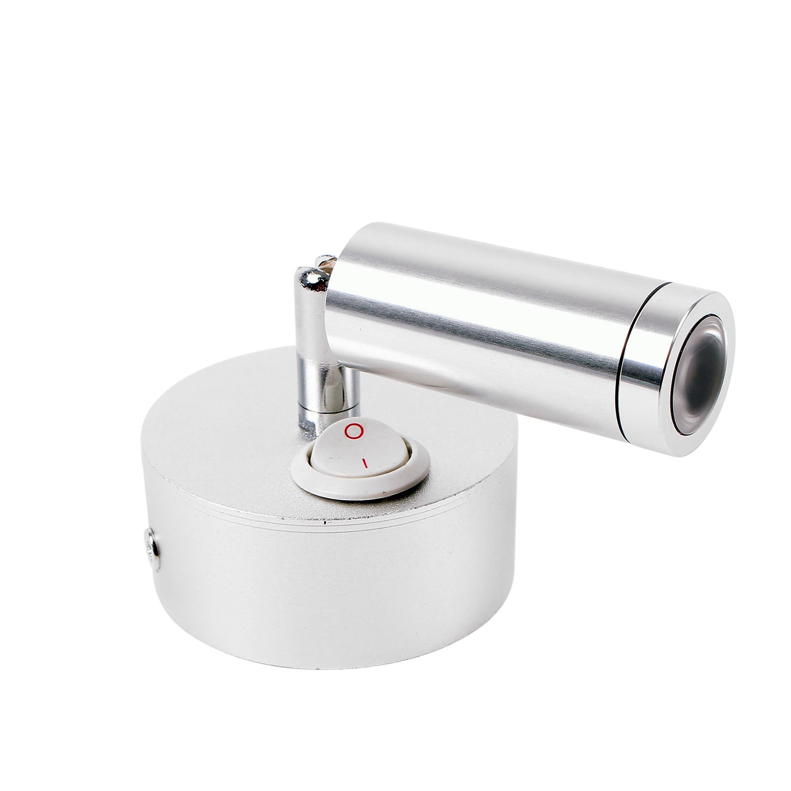 ProPlus 2er Set Wohnwagen Wohnmobil Boot Innenbeleuchtung Led Aufbauspot schwenkbar 12v, 120lm, Ø65x65-130mm, On/Off Schalter