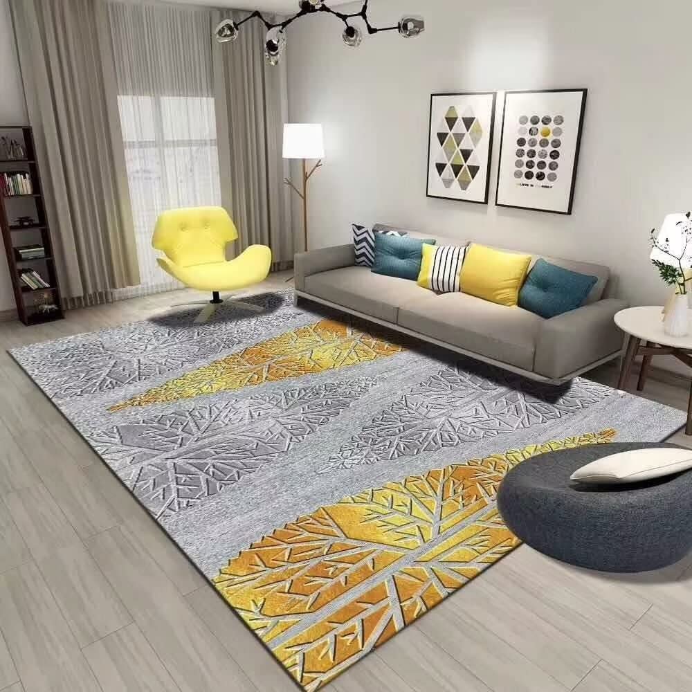Tapis salon moelleux grand motif doux pour deco chambre garcon 160x200